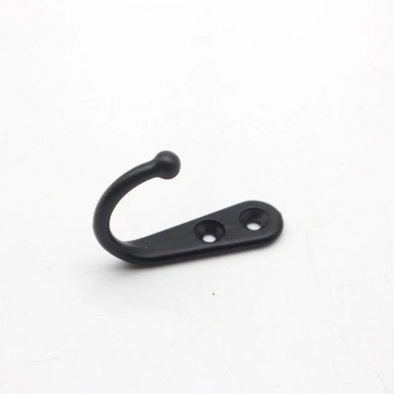 Retro Zinc Alloy Wall Hook — Single or Double Prong for Coats, Bags & Towels