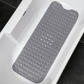PVC Non-Slip Shower Mat with Suction Cups & Drain Holes — Machine Washable