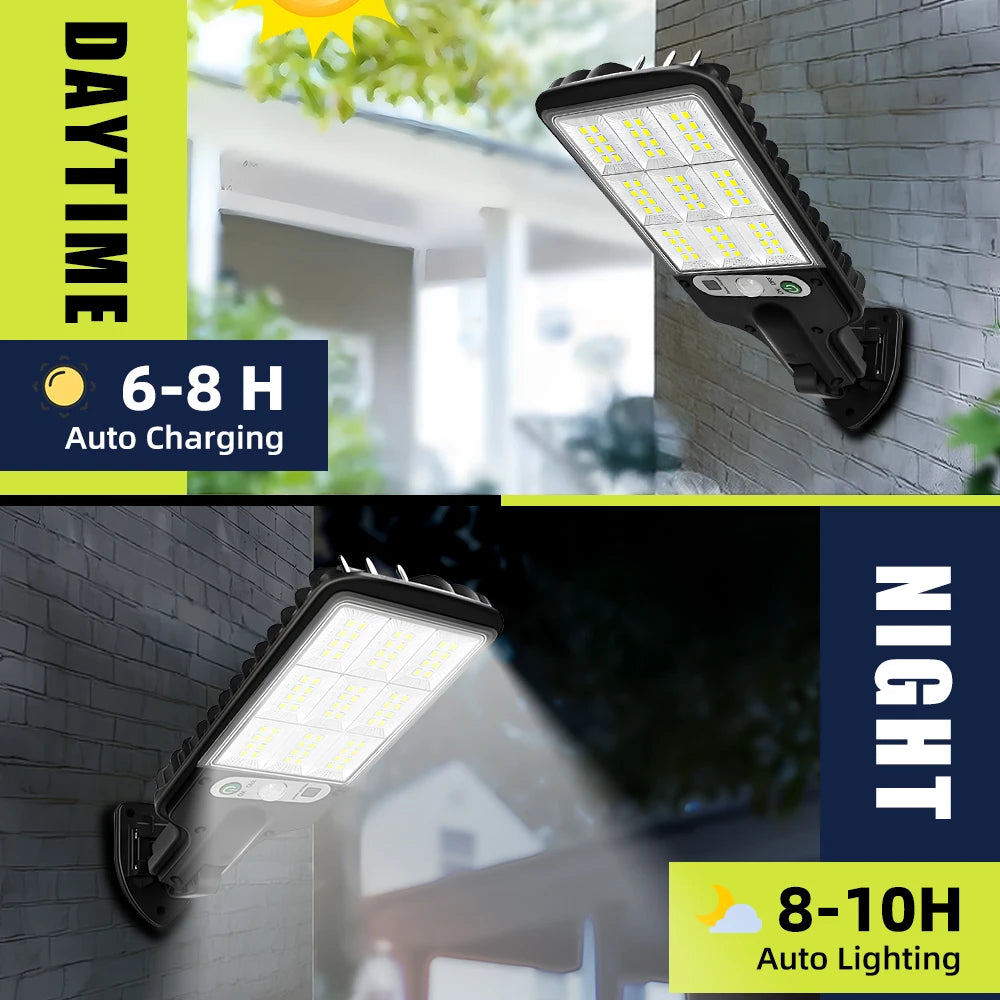 Solar COB Floodlight with Remote Control – IP65 Motion Sensor Security Light for Driveway, Patio & Garden (1/8 pcs)