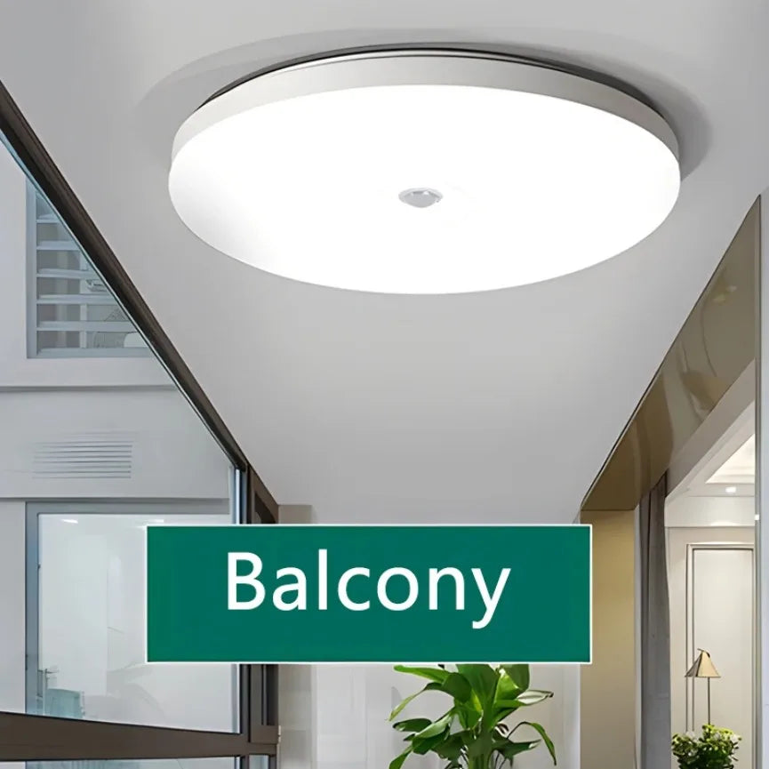 Motion Sensor LED Ceiling Light — Infrared, Auto On/Off, Indoor