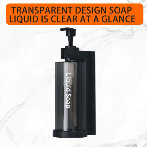 300ml Wall-Mount Soap & Shampoo Dispenser — Lockable, No-Drill Install