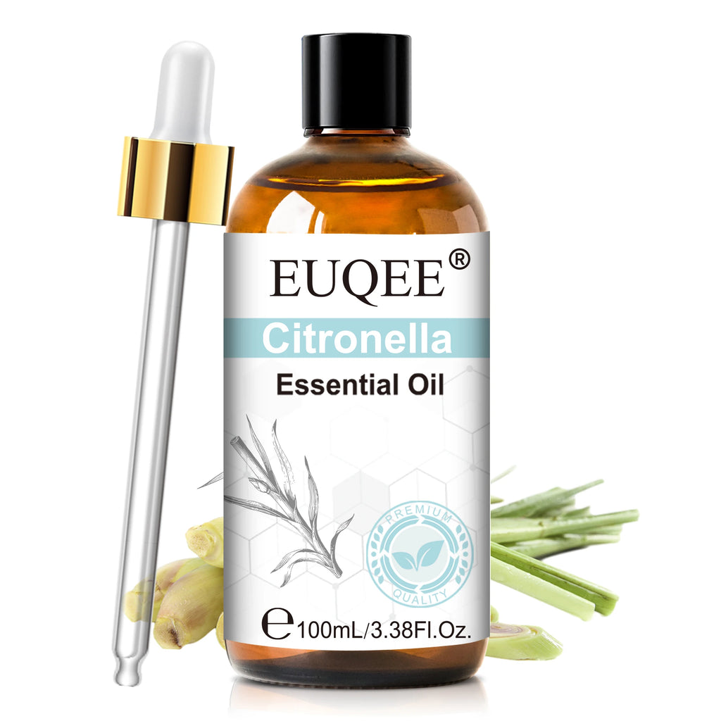 EUQEE 100ml Pure Essential Oil — Vanilla, Lavender, Cinnamon or Lemon — Diffuser & Candle Making