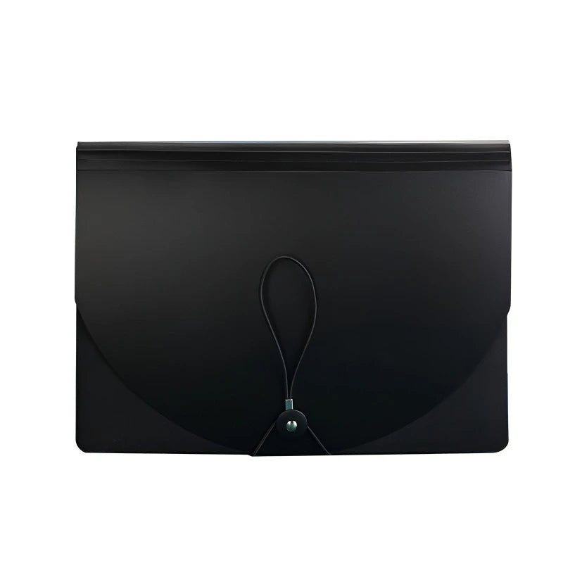 PP Multi-Layer Hanging File Bag — A4 Accordion Folder with Rope