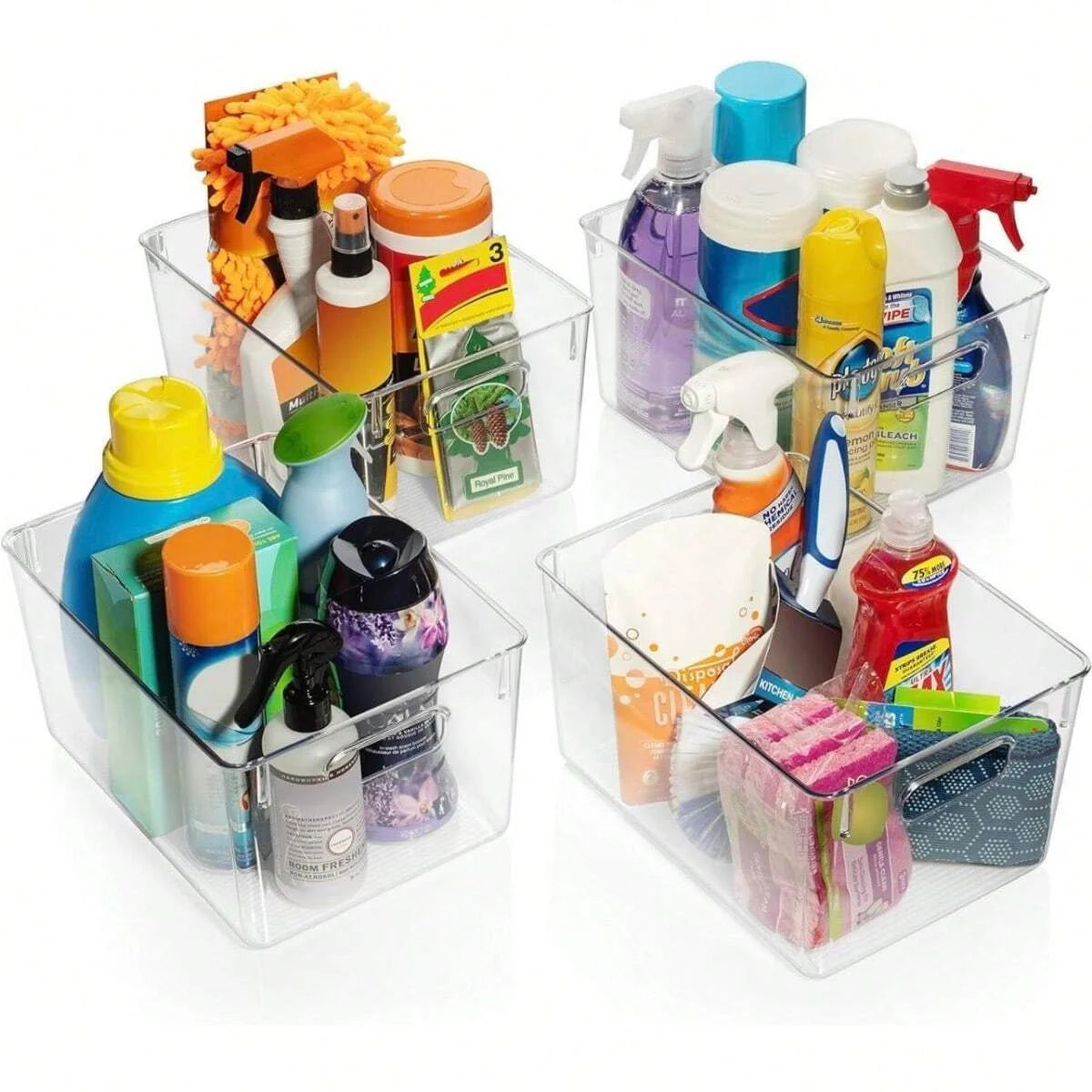 Clear Acrylic Fridge & Pantry Organizer Bins — Stackable, Multipurpose