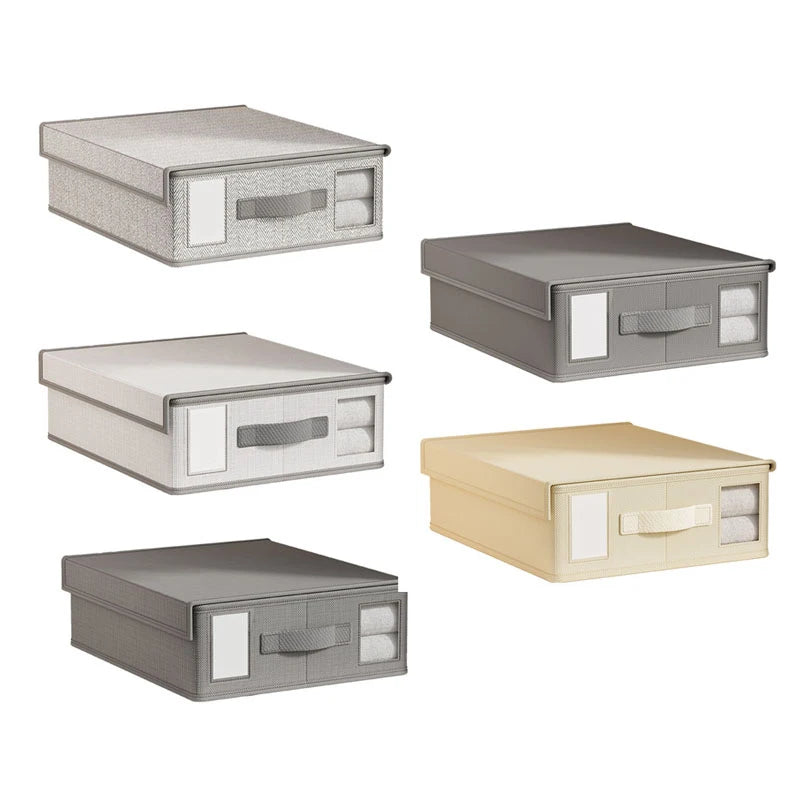 Non-Woven Bed Sheet & Blanket Storage Box with Lid