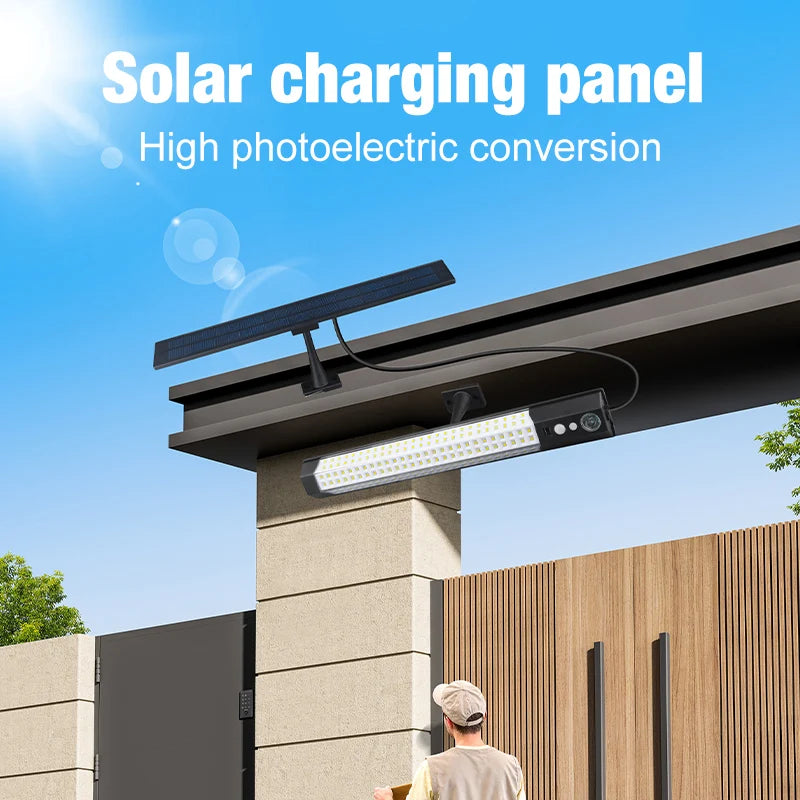 PDQ 158 LED Solar Flood Light – Motion Sensor & Remote, IP65 Dusk-to-Dawn
