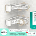 Double-Layer Steel Corner Shelf, No-Drill — Set of 6, Bathroom & Kitchen