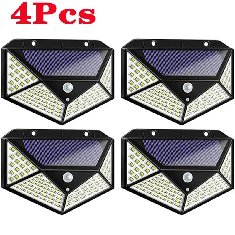 Solar Wall Light — 100 LED, Motion Sensor, Waterproof Outdoor