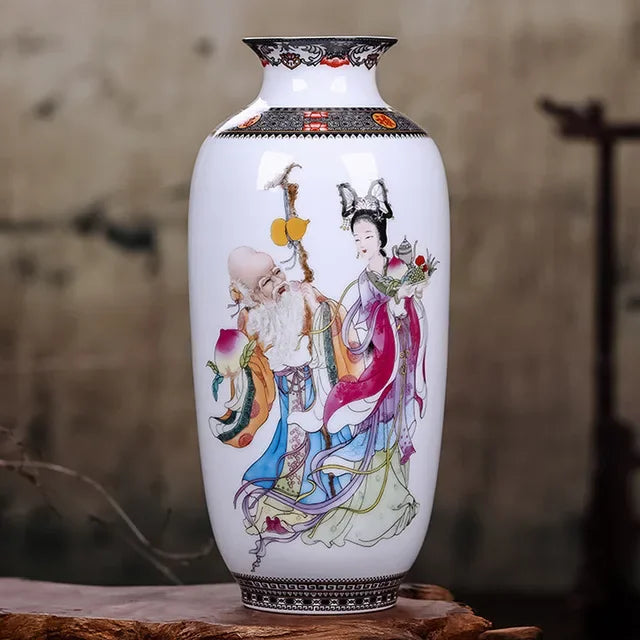 Jingdezhen Traditional Chinese Ceramic Vase — Fine Smooth Finish