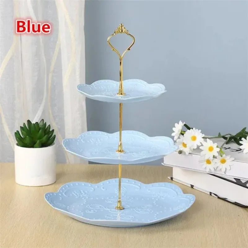3-Layer Detachable Cake Stand — European Style, for Desserts & Fruit