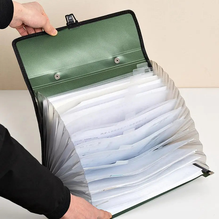 A4 Accordion Expanding File Folder — Multi-Layer PP Document Organizer