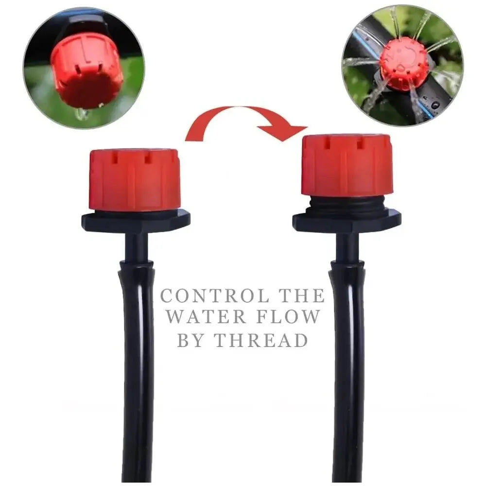 Adjustable Drip Irrigation Emitters – 1/4" Micro Drippers for Watering Systems (50–800 pcs)