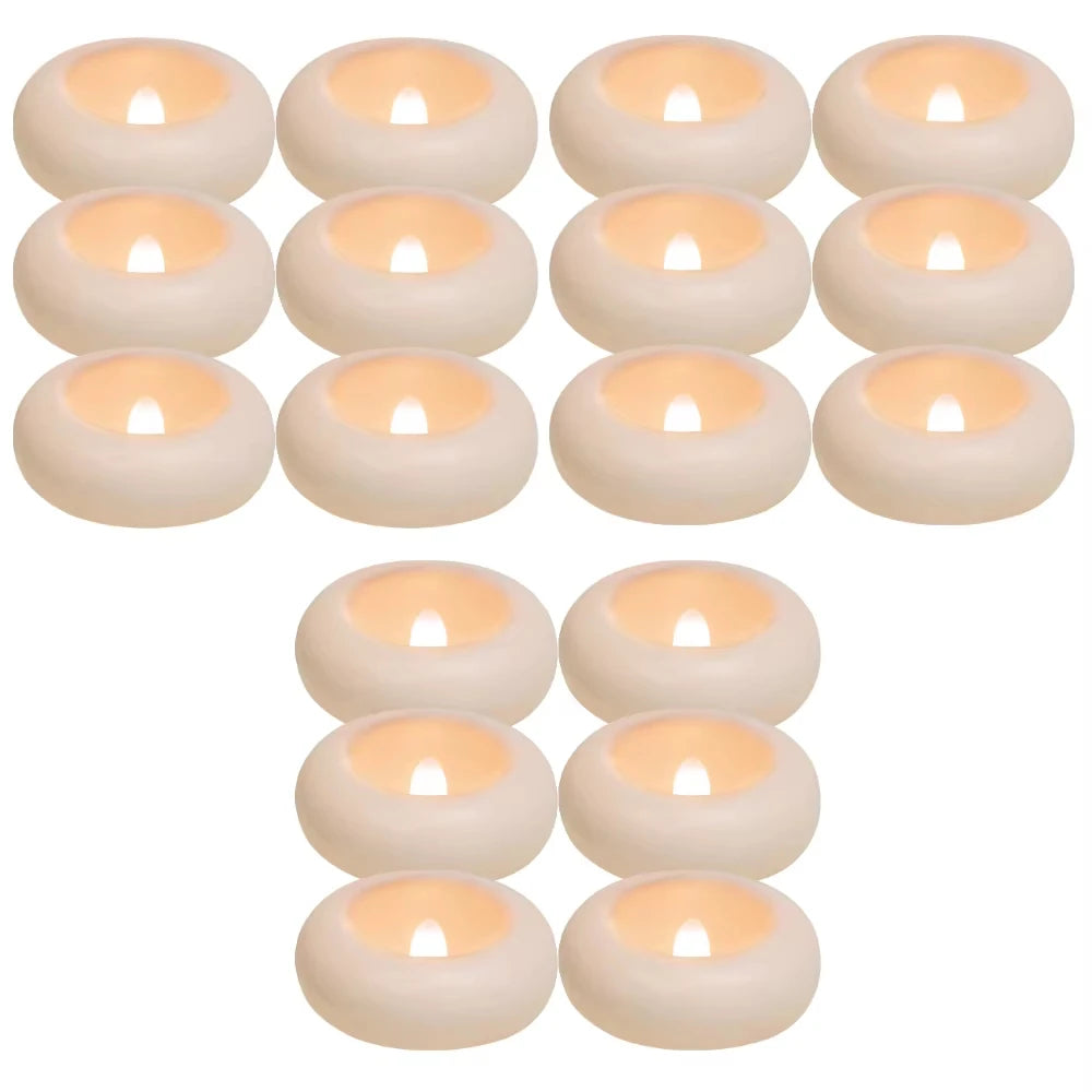 Floating Flameless LED Tealights — Waterproof, Pack of 12 or 24