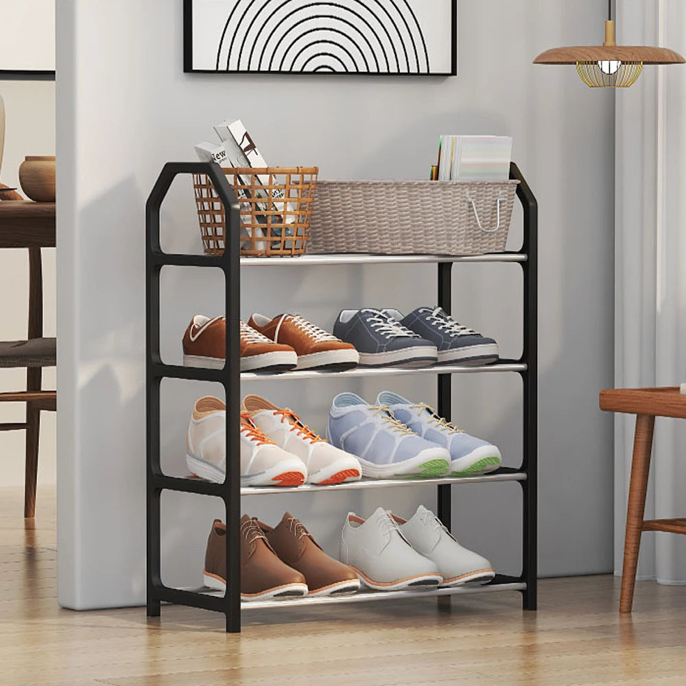 4-Tier Assembly Shoe Rack — Multifunctional Storage