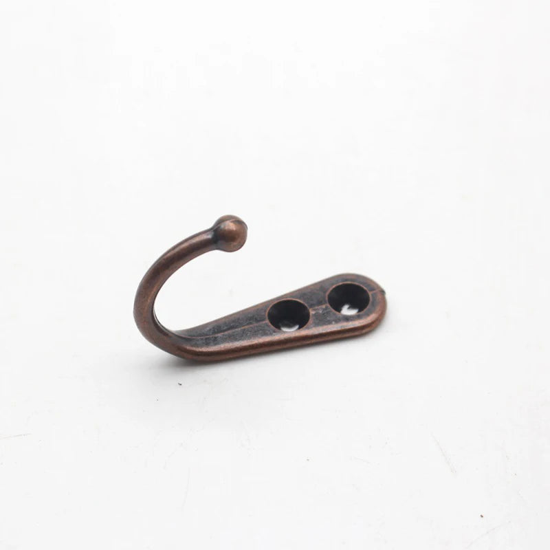 Retro Zinc Alloy Wall Hook — Single or Double Prong for Coats, Bags & Towels