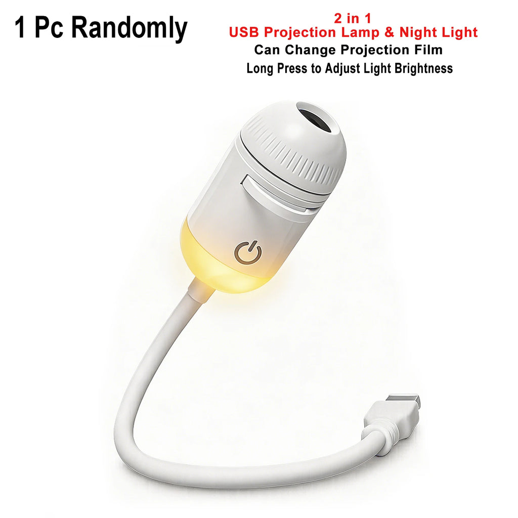 USB Star & Galaxy Projector Light — Car, Bedroom & Tent Atmosphere