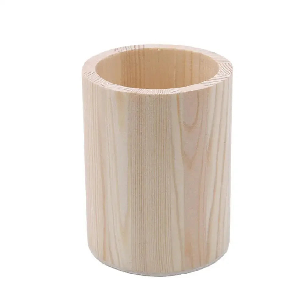 Wooden Pen & Stationery Holder — Square, Round or Hexagonal
