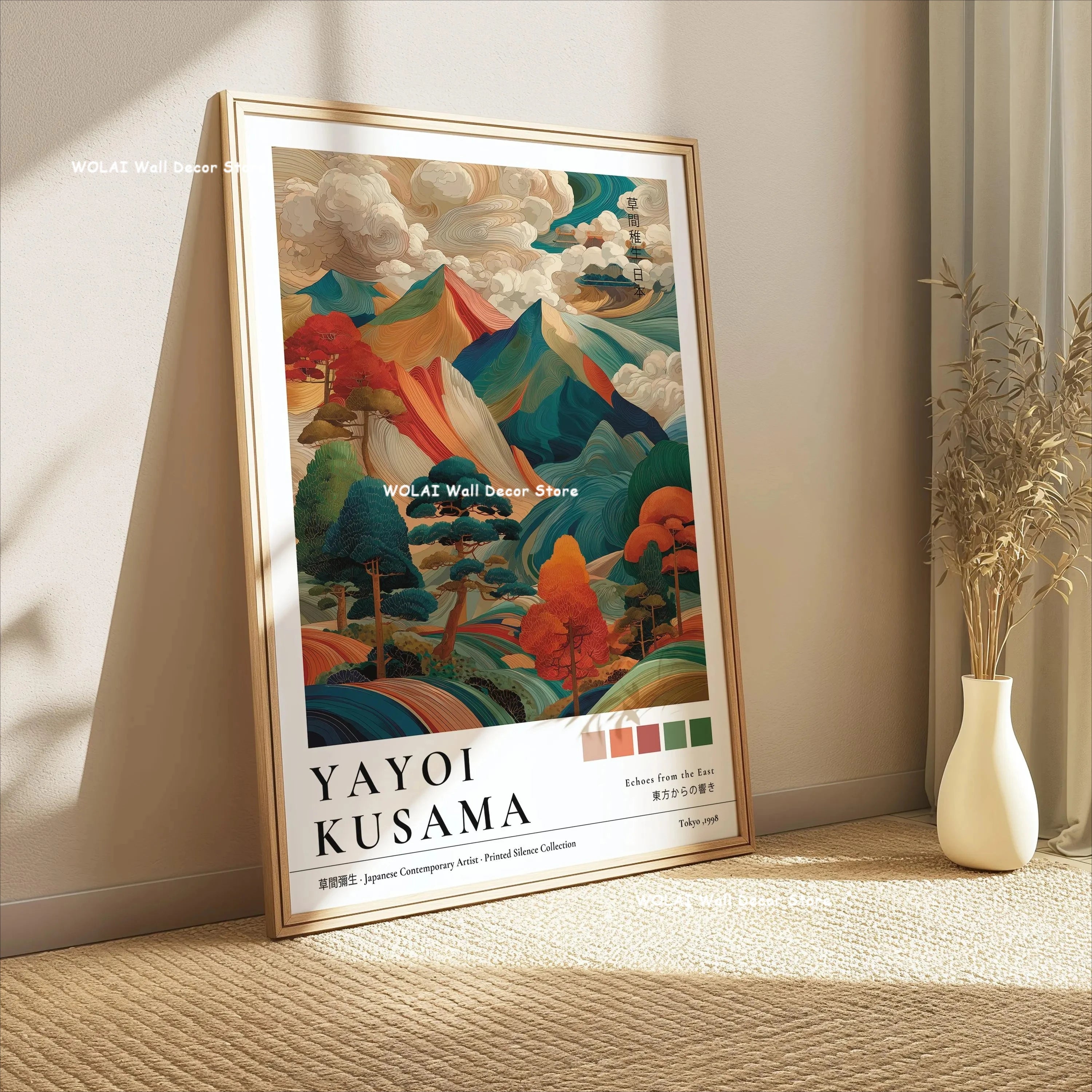 Japanese Wall Art Canvas Prints — Coral Reef, Mushrooms & Mount Fuji, Set of 1 or 3