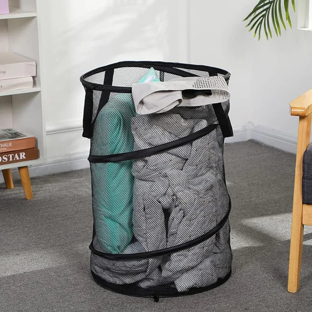 Extra-Large Collapsible Mesh Pop-Up Laundry Hamper