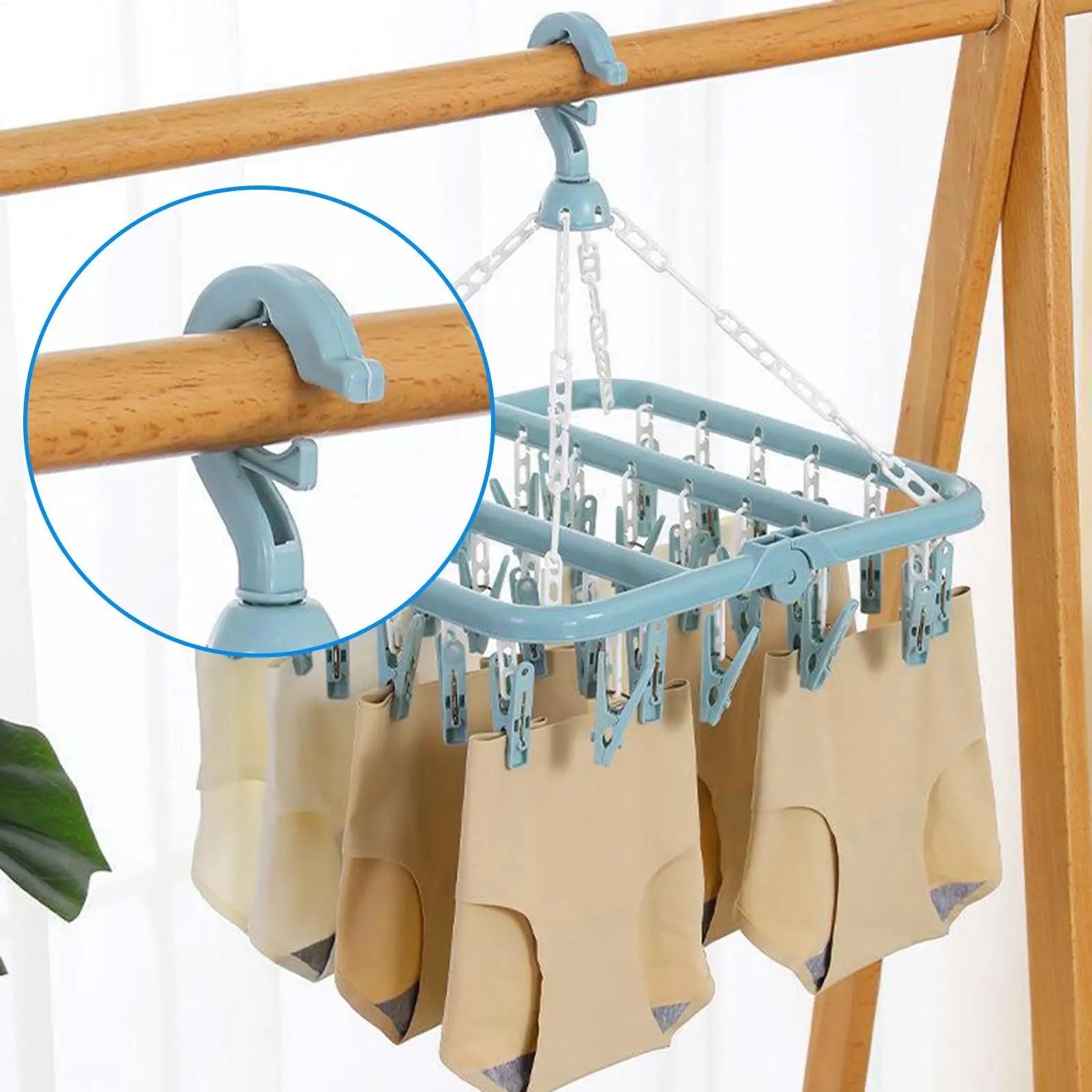 32-Clip Swivel Laundry Hanger
