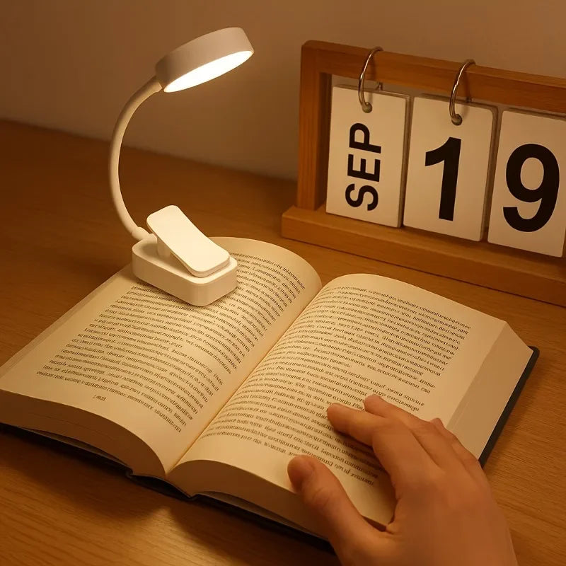 Portable Clip-On Reading Light — 3 Colour Modes, Eye Protection