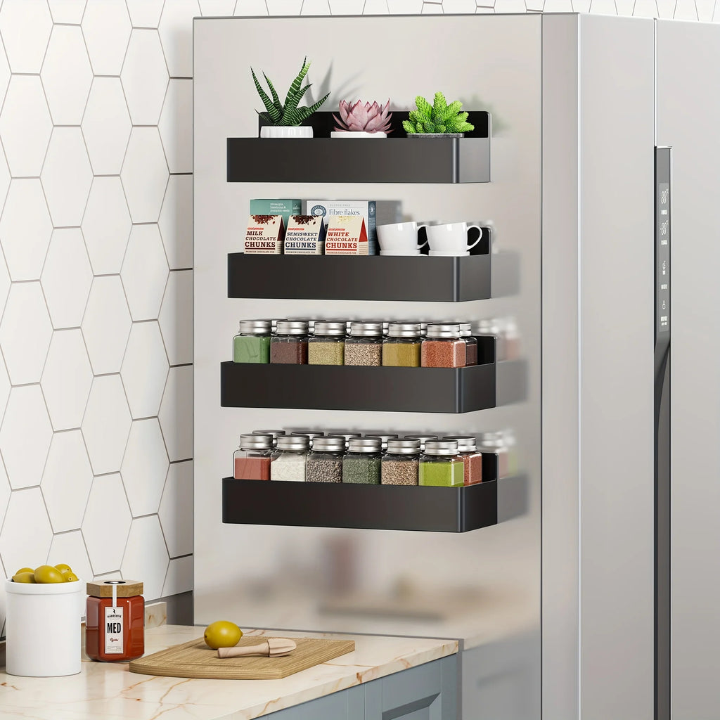 Magnetic Wall Shelf — No-Drill Storage Rack for Kitchen & Bathroom