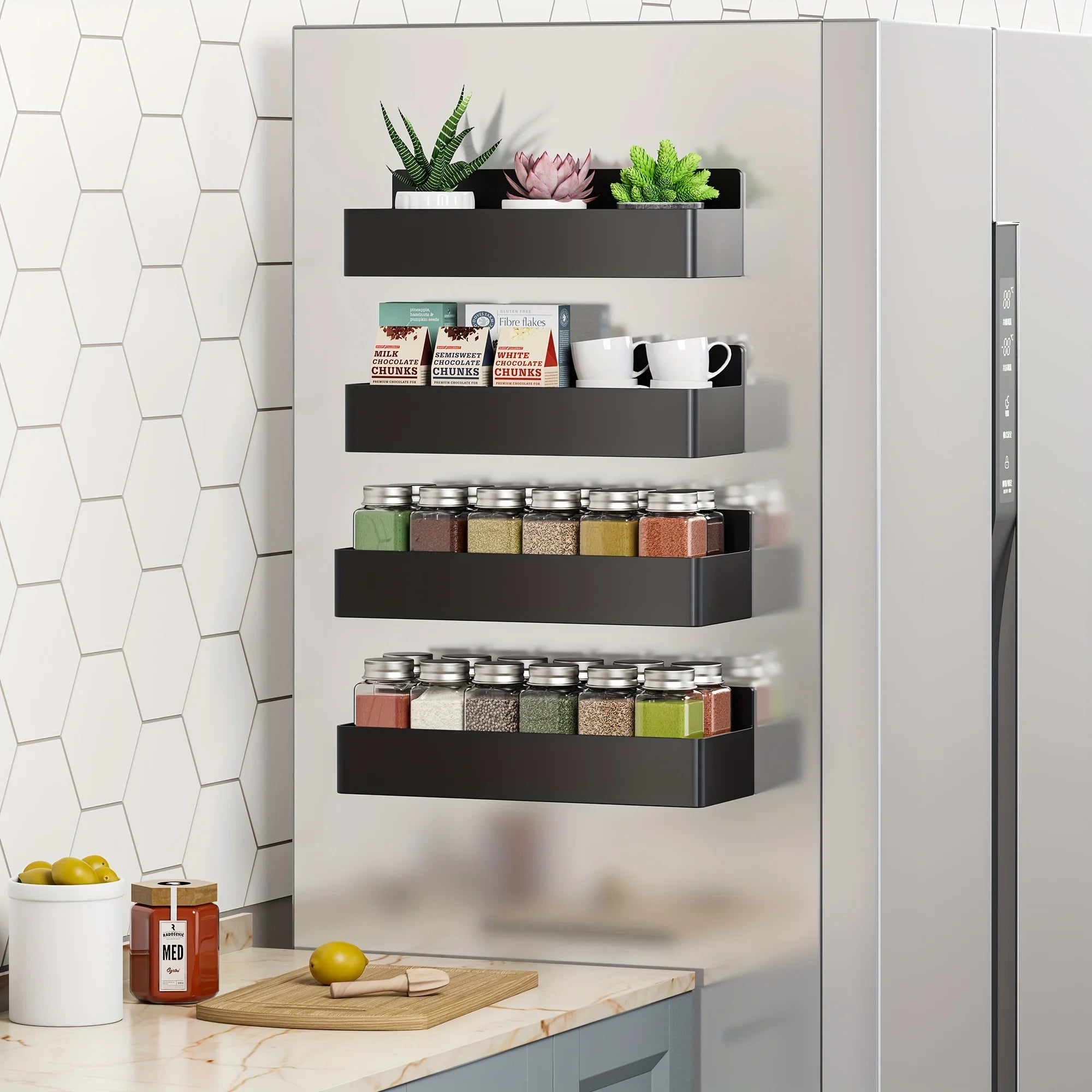 Magnetic Wall Shelf — No-Drill Storage Rack for Kitchen & Bathroom