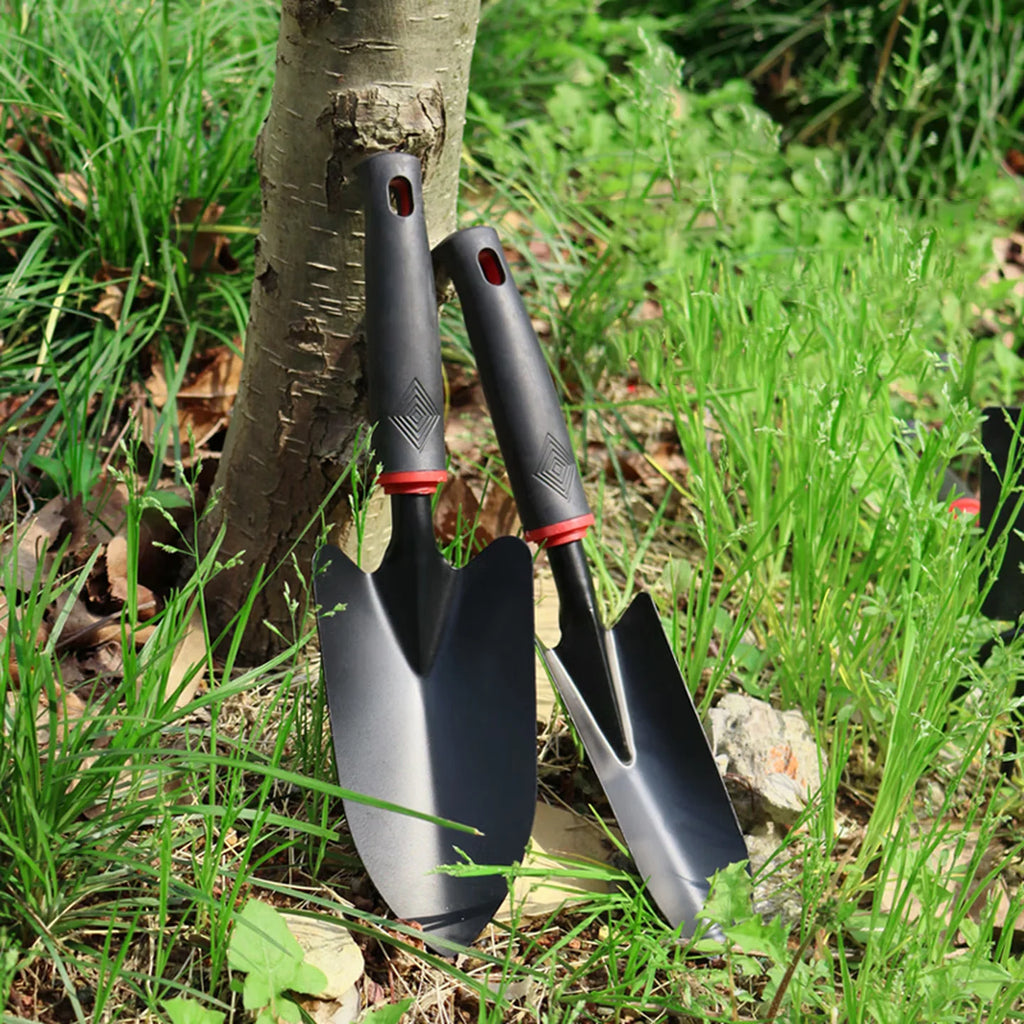 2-in-1 Heavy Duty Hoe & Shovel Garden Tool Set – Iron Digging & Weeding Tools for Balcony & Garden