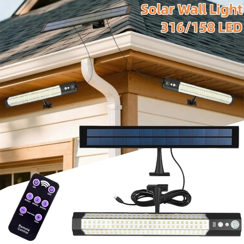PDQ 158 LED Solar Flood Light – Motion Sensor & Remote, IP65 Dusk-to-Dawn