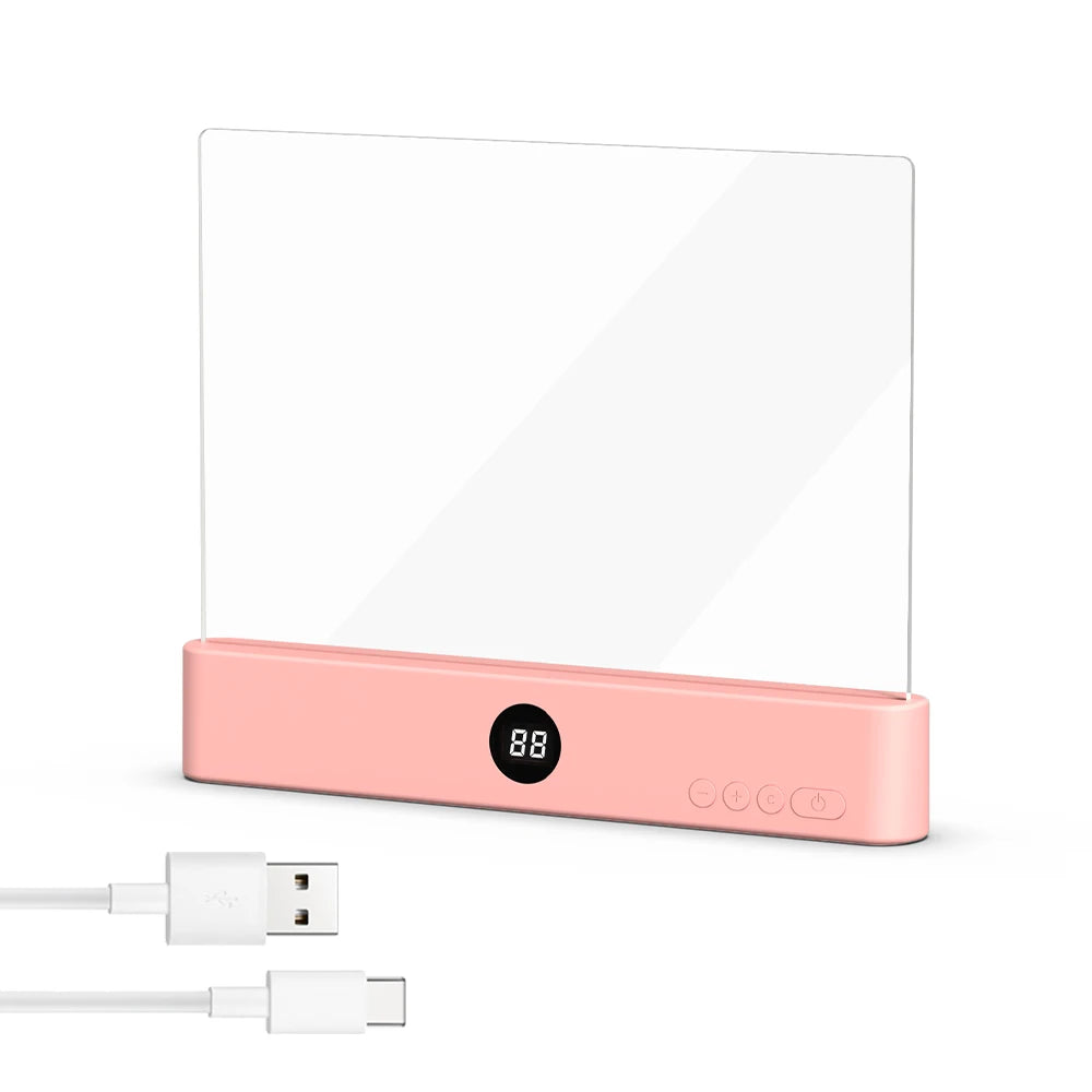 LED Flat Panel Reading Light — USB Rechargeable, Timer & Dimming