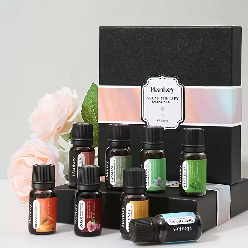12-Scent Water-Soluble Aromatherapy Essential Oil Set — Humidifier & Reed Diffuser Refill