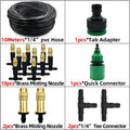 Outdoor Misting Cooling System – Brass Atomizer Nozzles & 4/7mm Hose for Patio & Greenhouse (5–30 m)