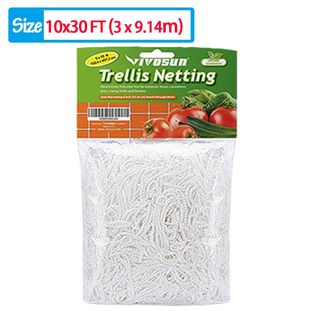 Garden Climbing Trellis Netting – Heavy-Duty Polyester Plant Support Net for Vegetables, Vines & Flowers