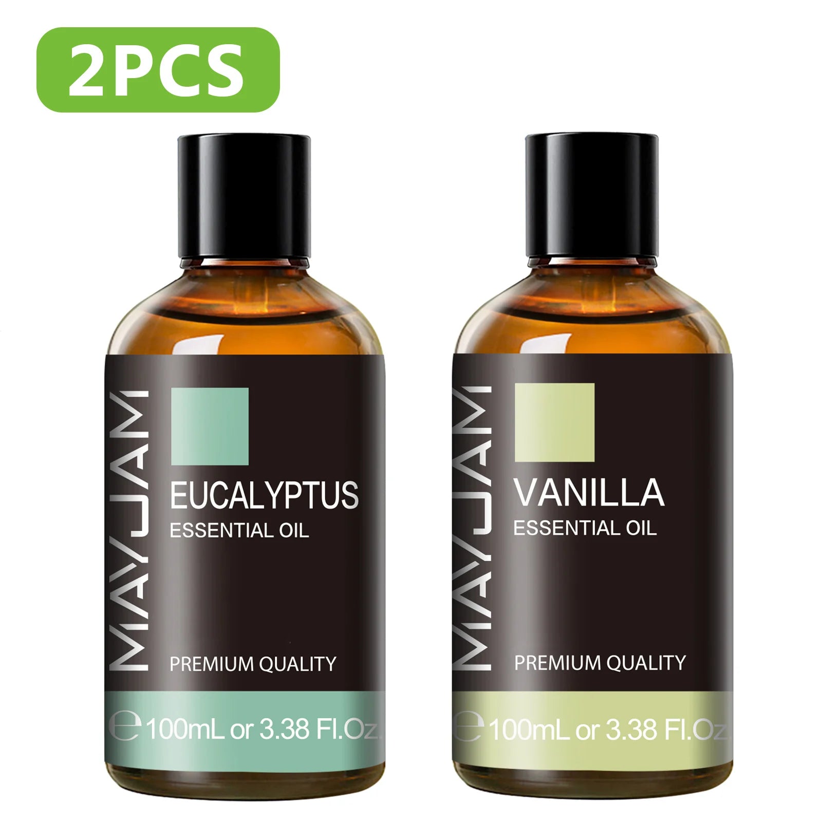 MAYJAM 100ml Pure Plant Essential Oil — Mint, Bergamot, Patchouli, Lemongrass & More