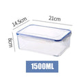 Stackable Fridge Storage Box with Lid — Transparent, Microwave Safe