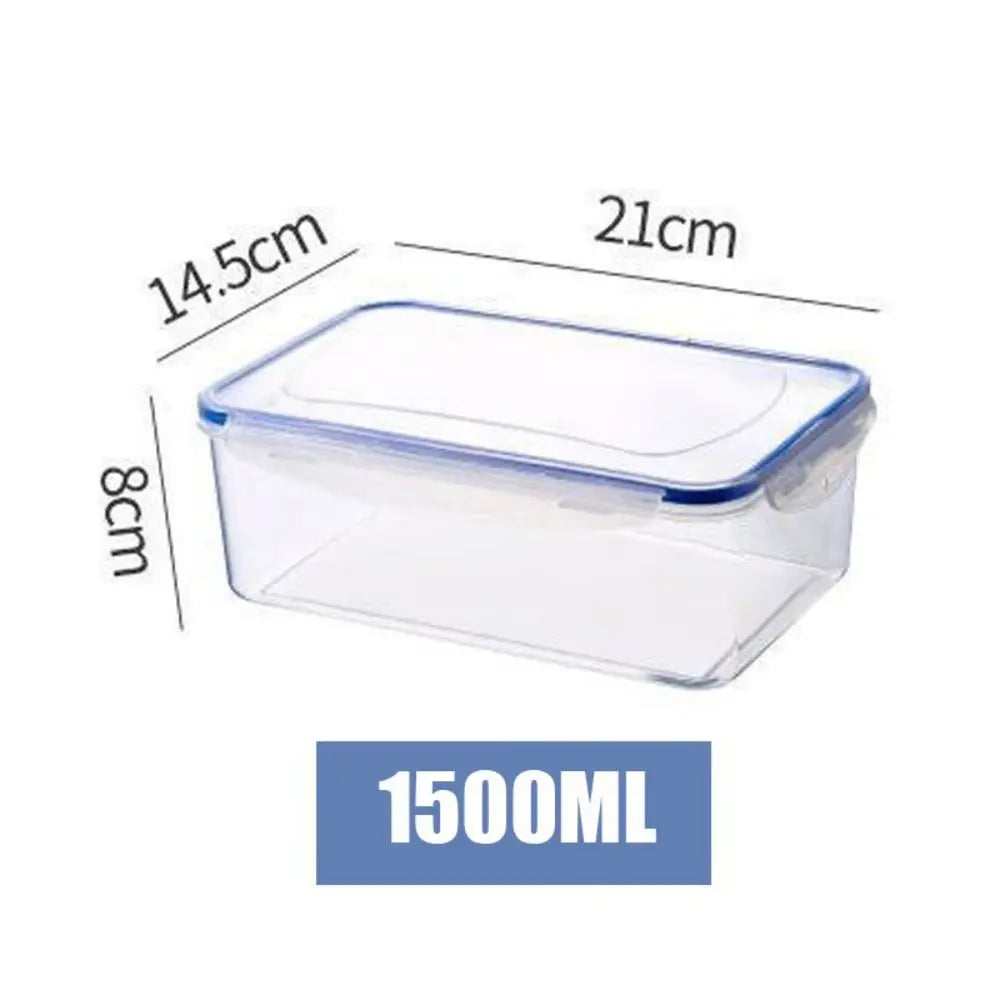 Stackable Fridge Storage Box with Lid — Transparent, Microwave Safe