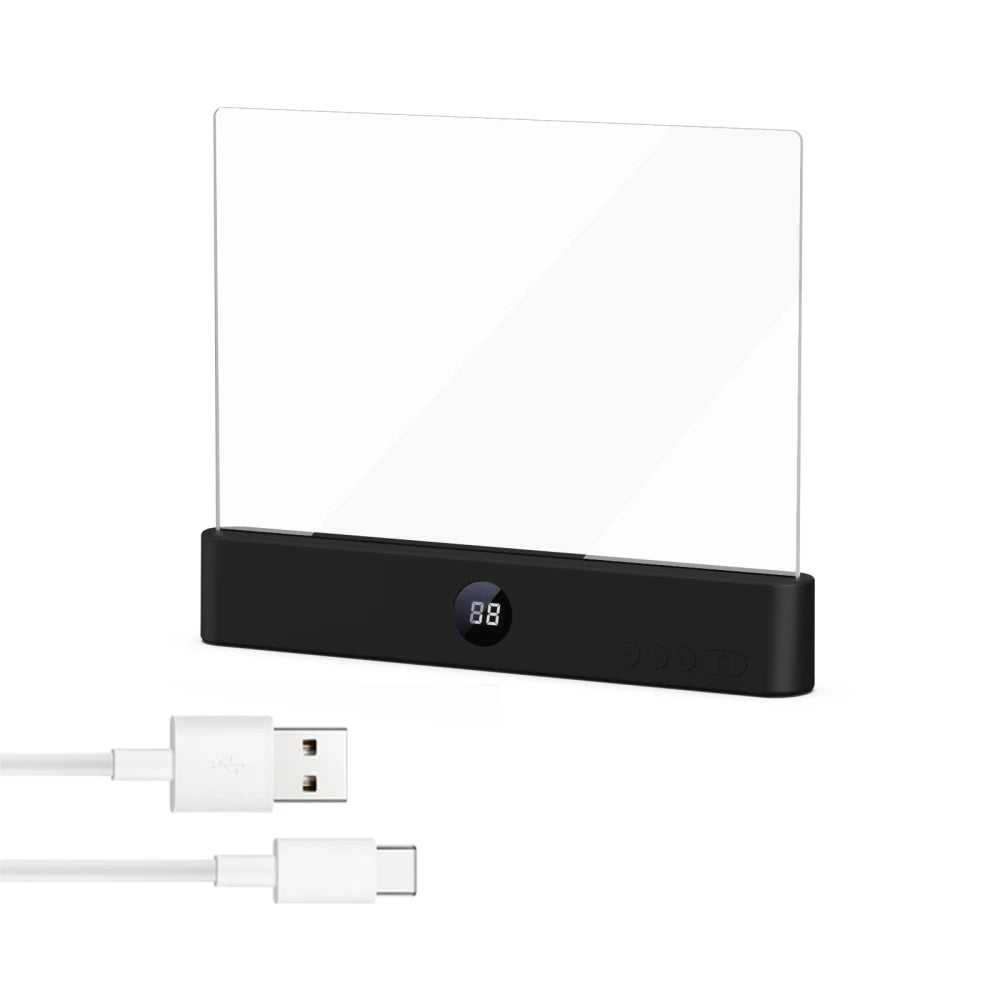 LED Flat Panel Reading Light — USB Rechargeable, Timer & Dimming