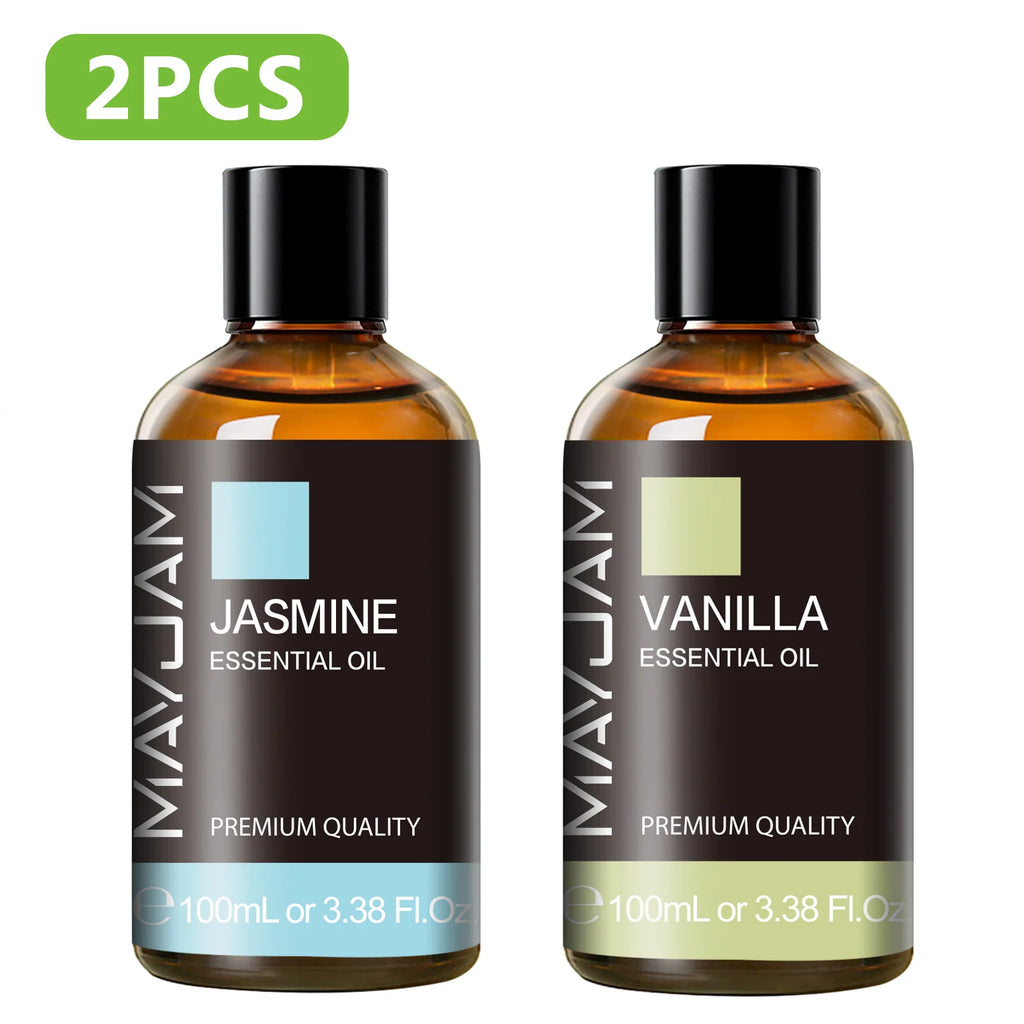 MAYJAM 100ml Pure Plant Essential Oil — Mint, Bergamot, Patchouli, Lemongrass & More
