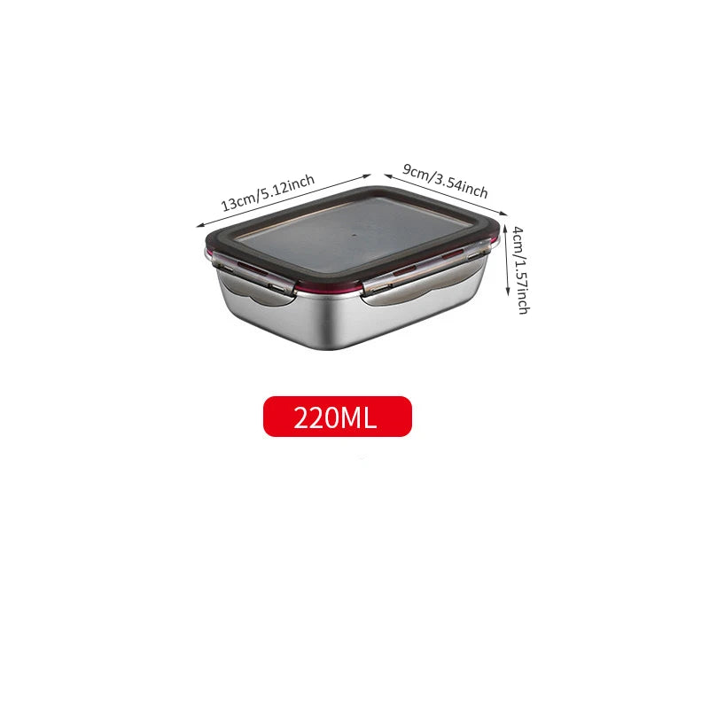 Stainless Steel Bento Lunch Box — Leakproof, Fridge & Microwave Safe