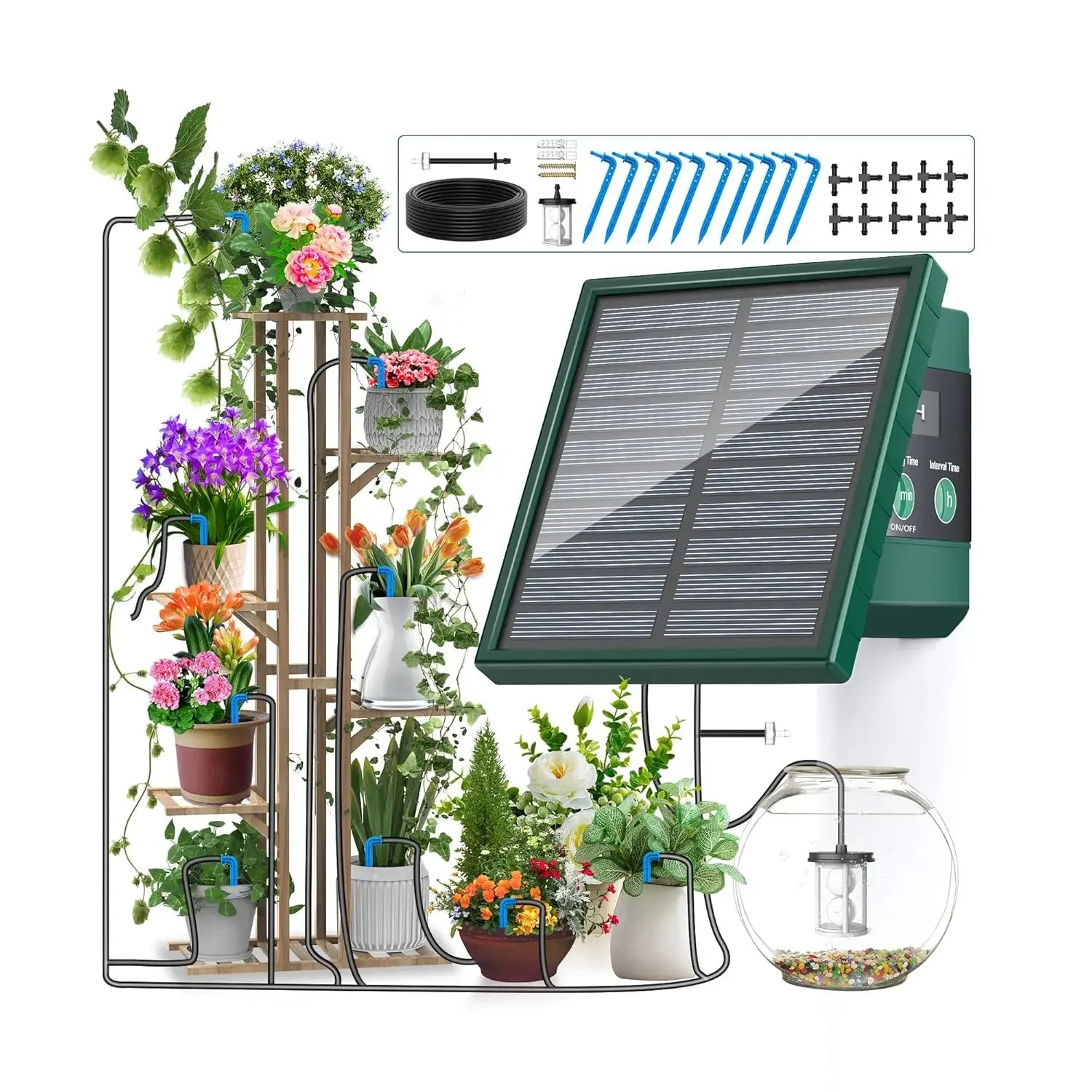 DIY Solar Drip Irrigation Kit – Automatic Garden Watering System for Balcony & Outdoor (Up to 10 Plants)