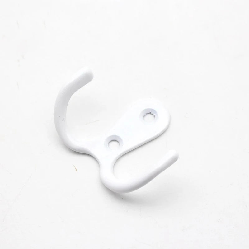 Retro Zinc Alloy Wall Hook — Single or Double Prong for Coats, Bags & Towels
