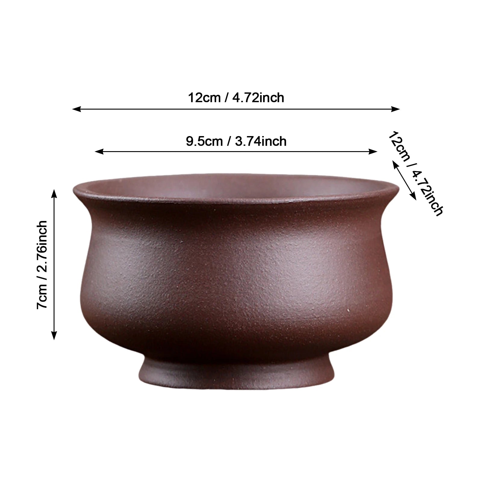 Purple Porcelain Ceramic Flower Pot – Drain Hole Bonsai & Succulent Planter