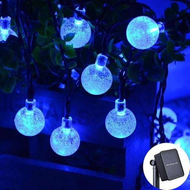 Solar Crystal Globe Fairy Lights — Waterproof, Garden & Party Decor