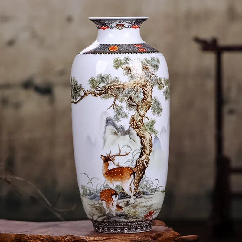 Jingdezhen Traditional Chinese Ceramic Vase — Fine Smooth Finish