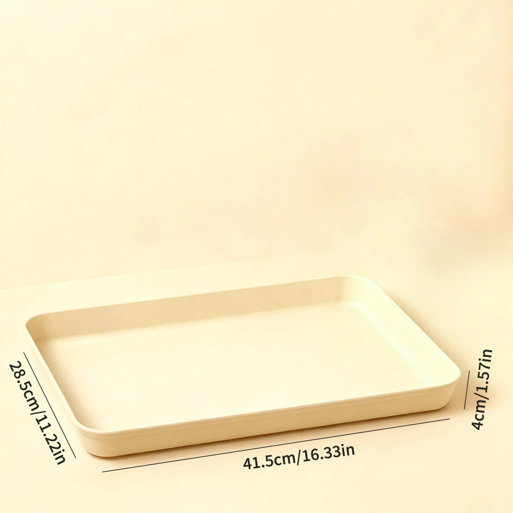 Deep Rectangular Plastic Storage Tray — Multi-Purpose Food & Kitchen Organiser