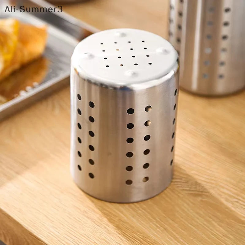 Stainless Steel Cutlery & Chopstick Holder — Draining, Countertop