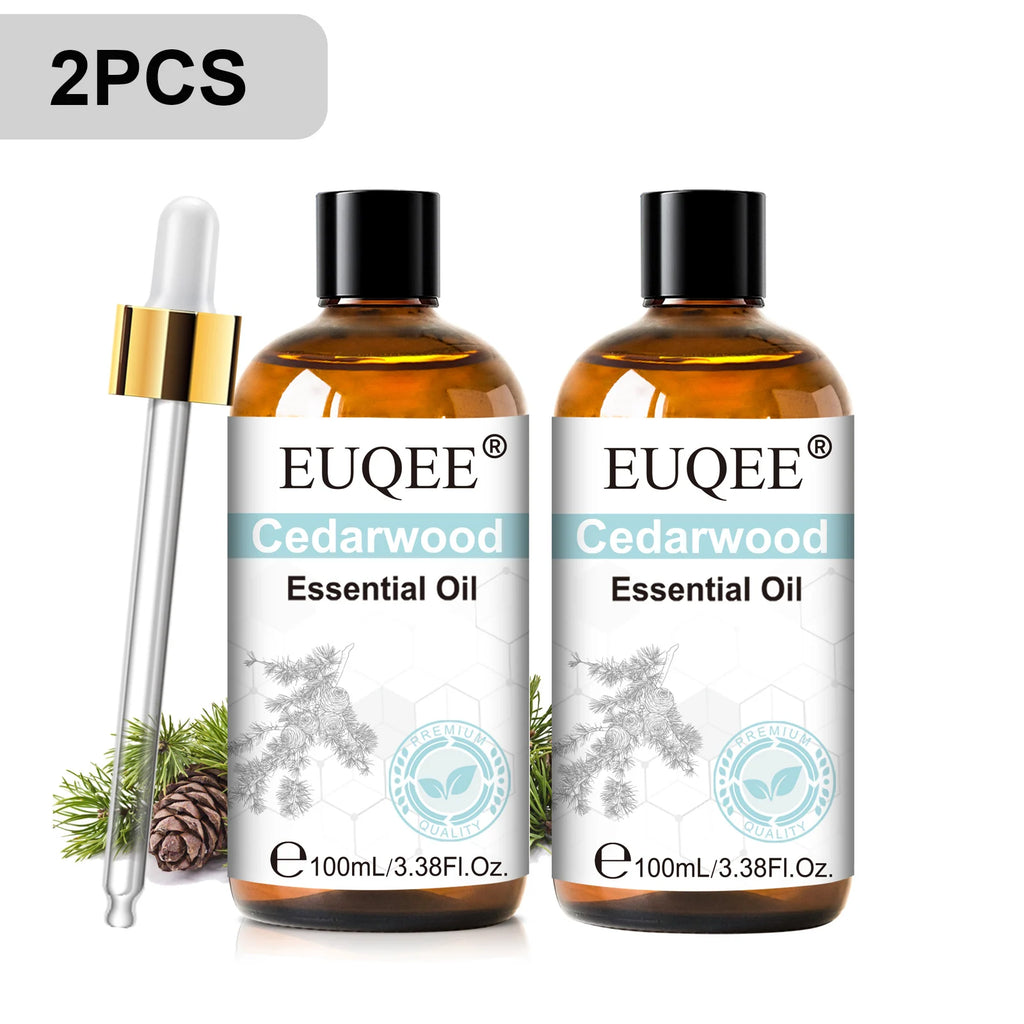EUQEE 100ml Pure Essential Oil — Vanilla, Lavender, Cinnamon or Lemon — Diffuser & Candle Making