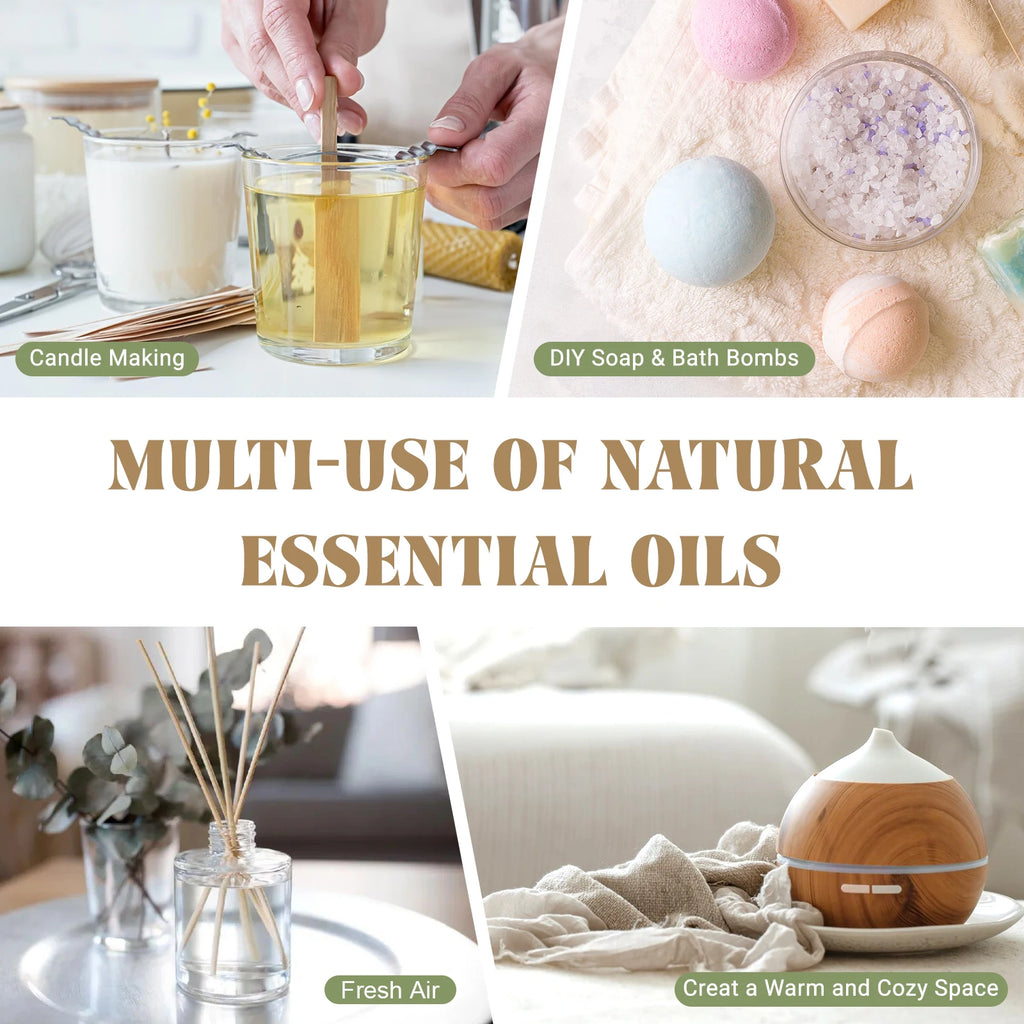 EUQEE 100ml Pure Essential Oil — Vanilla, Lavender, Cinnamon or Lemon — Diffuser & Candle Making