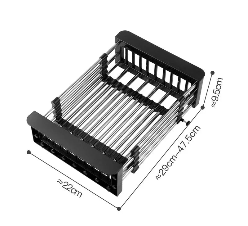 Retractable Stainless Steel Sink Drain Basket