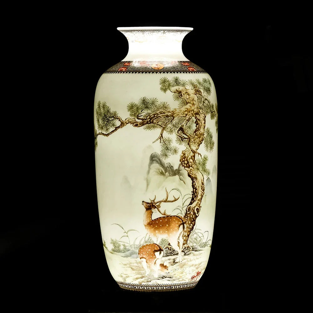 Jingdezhen Traditional Chinese Ceramic Vase — Fine Smooth Finish
